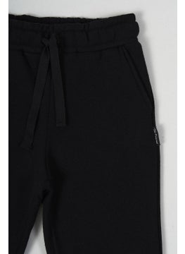 mmetalic Metalic Black Thick Cotton Elastic Waist and Leg Pocket 5-6-7-8-9-10-11-12 Years Old Boy Tracksuit Bottoms  - Image 2