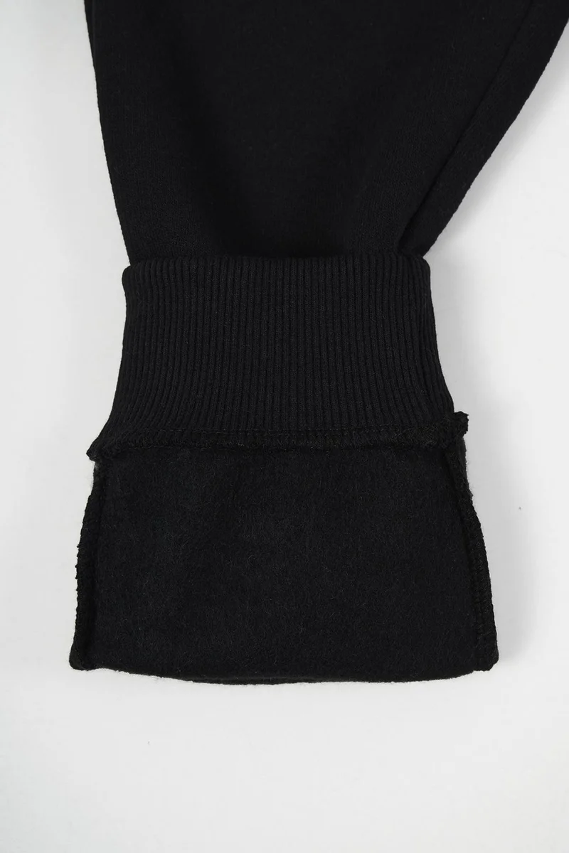 mmetalic Black Thick Cotton Elastic Waist and Leg Pocket 5-6-7-8-9-10-11-12 Years Old Boy Tracksuit Bottoms