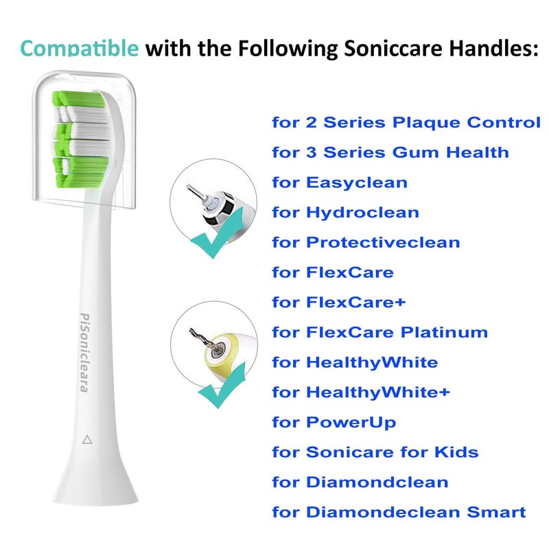 Pisonicleara Replacement Toothbrush Heads(10-pc) Compatible with Philips Sonicare Electric Tooth Brush Electric Tooth Brush Refill 4100 Hx6920 Hx9023 - Image 3
