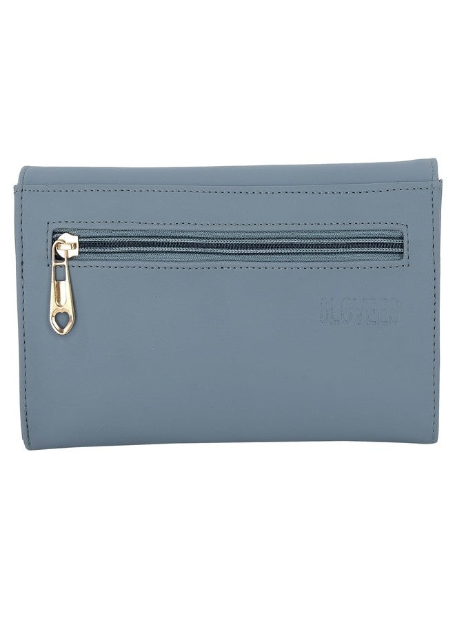 Women's Hand Clutch Wallet For Girl's 4 Card Slots & Phone Pocket (8Lovees) (Grey) - Image 5