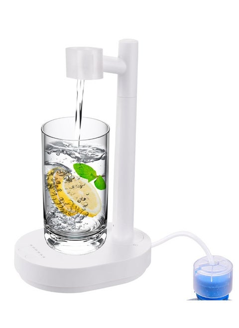 Portable USB Charging Pumping Automatic Water Dispenser Intelligent Desktop Water Bottle Dispenser-white