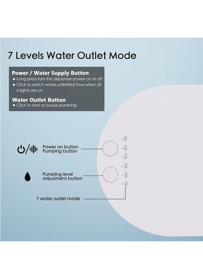 Portable USB Charging Pumping Automatic Water Dispenser Intelligent Desktop Water Bottle Dispenser-white