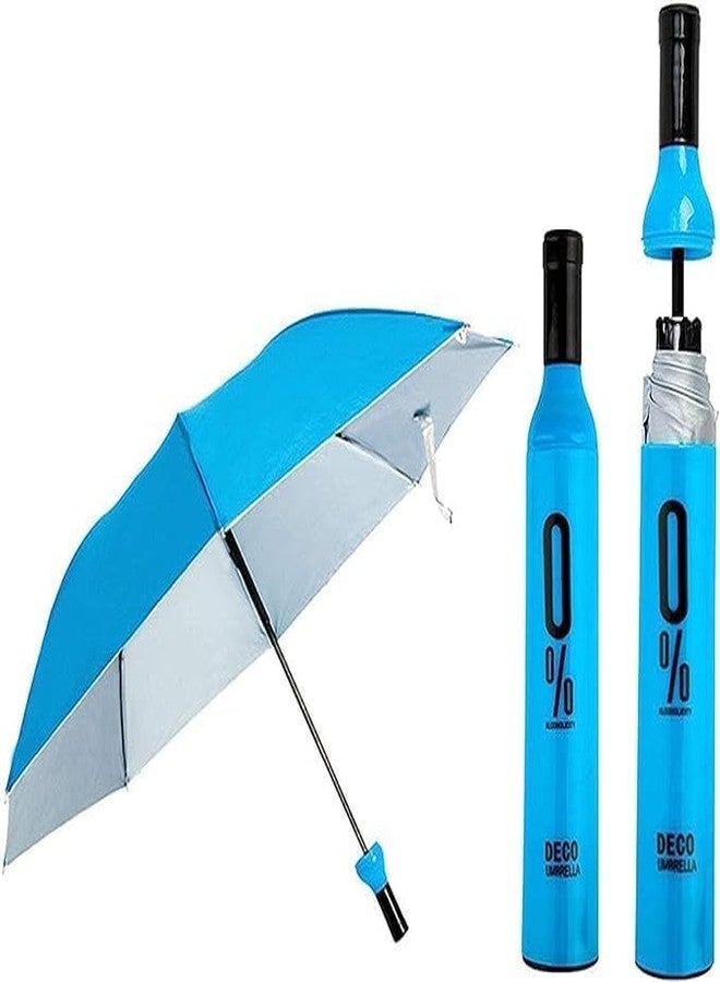 NPB Store Wine Bottle Umbrella Windproof Double Layer Umbrella with Bottle Cover for UV Protection & Rain, For Men, Women, and Kids (Multicolor) - Image 4