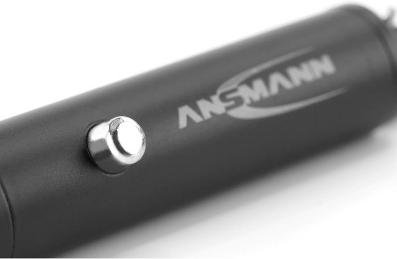 Ansmann Mini LED Keychain Light - Black Aluminium Keyring Light with 4 LR41 Coin Cells - Image 4