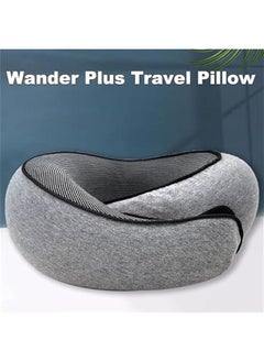 HOOKOR Neck Pillow for Traveling, Neck Travel Pillow Travel Neck Pillows for Airplanes, Neck Pillow Airplane, Travel Neck Pillow, Aircraft Memory Foam Travel Pillow for Airplanes (Grey)  - Image 2