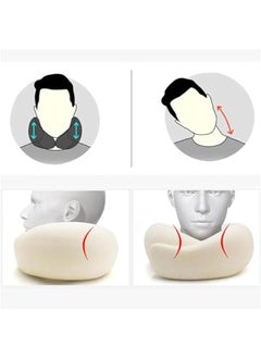 HOOKOR Neck Pillow for Traveling, Neck Travel Pillow Travel Neck Pillows for Airplanes, Neck Pillow Airplane, Travel Neck Pillow, Aircraft Memory Foam Travel Pillow for Airplanes (Grey)  - Image 3