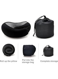 HOOKOR Neck Pillow for Traveling, Neck Travel Pillow Travel Neck Pillows for Airplanes, Neck Pillow Airplane, Travel Neck Pillow, Aircraft Memory Foam Travel Pillow for Airplanes (Grey)  - Image 5