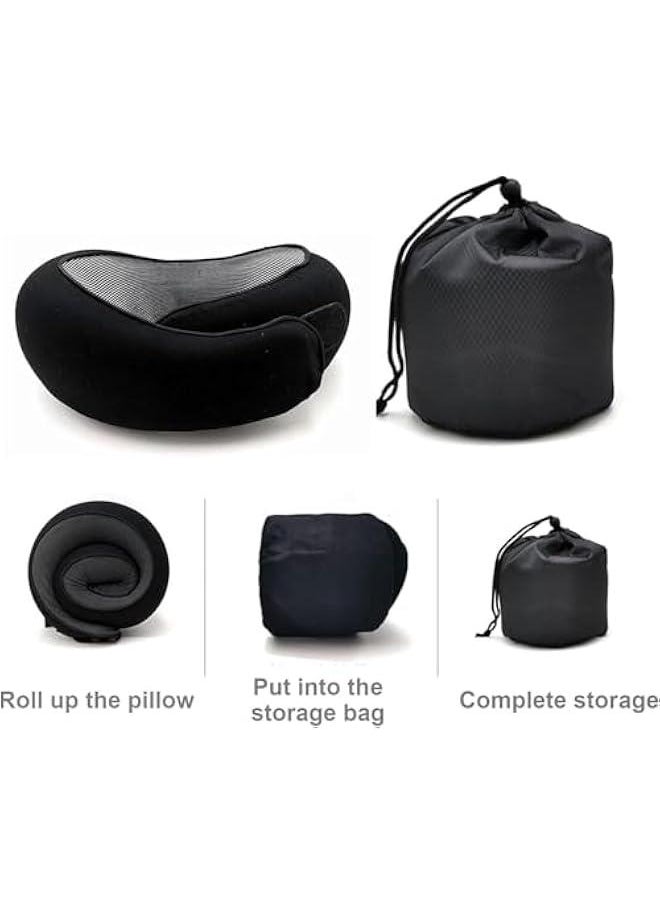 HOOKOR Neck Pillow for Traveling, Neck Travel Pillow Travel Neck Pillows for Airplanes, Neck Pillow Airplane, Travel Neck Pillow, Aircraft Memory Foam Travel Pillow for Airplanes (Grey)  - Image 5