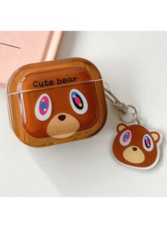 Dropout Bear Applicable For Apple Airpods Protective Cover 4 Generation Noise Reduction Pro2 2 2 Generation 3 Generation Wireless Bluetooth Earphone Case-Color:[learning Bear] + Pendant-Applicable Models:Airpods 1/2 Generation