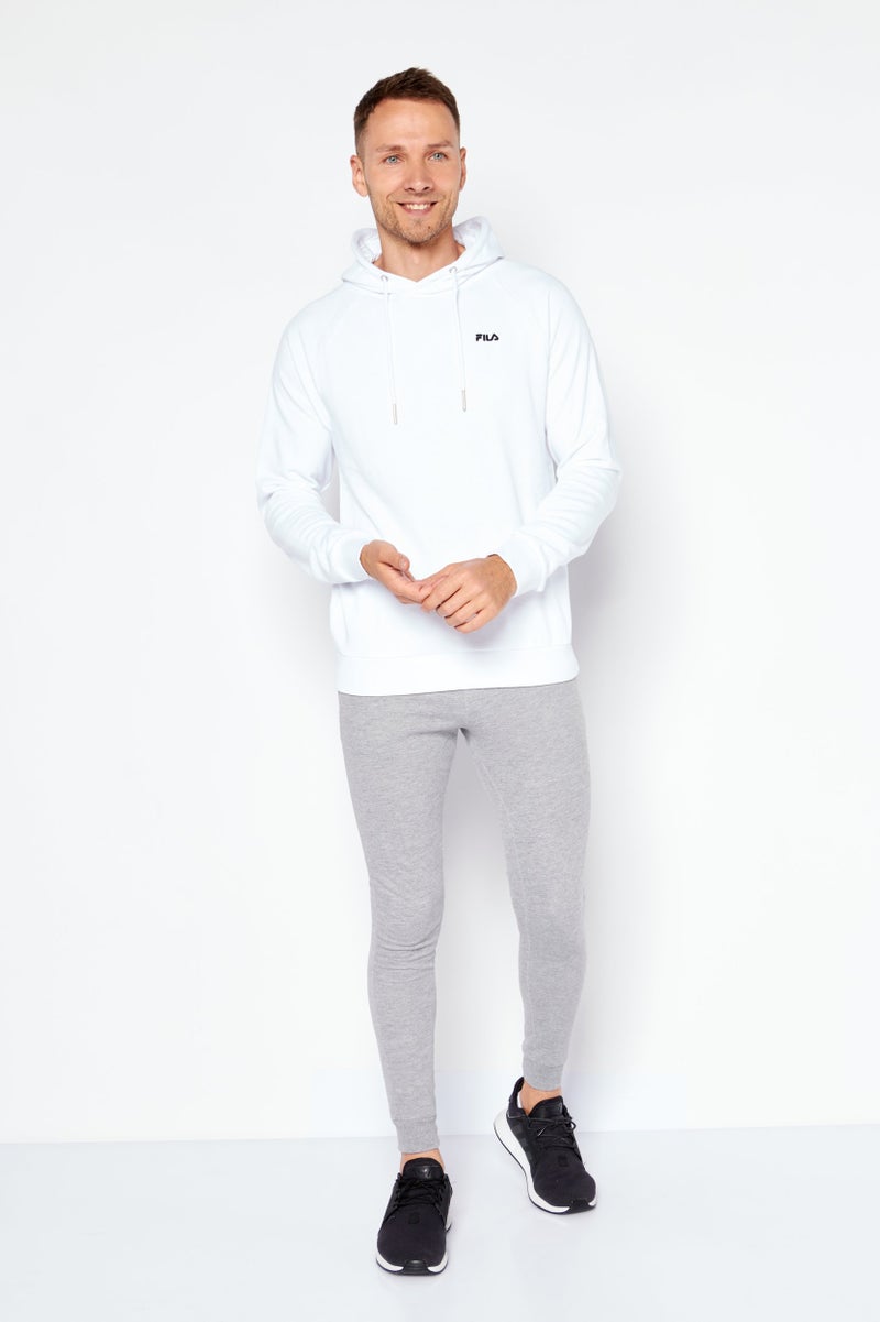 FILA Men Sportswear Fit Long Sleeve Training Sweatshirt, White - Image 4