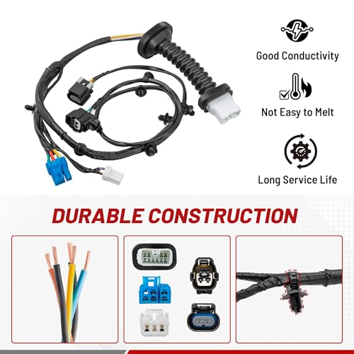 RED WOLF سلك توصيل باب خلفي RED WOLF لسيارة دودج رام 1500/2500/3500 من 2002-2010 موصل سلك توصيل باب خلفي للسائق والراكب استبدال 645-506 6051931AA 56051931AB 56051694AA - Image 4