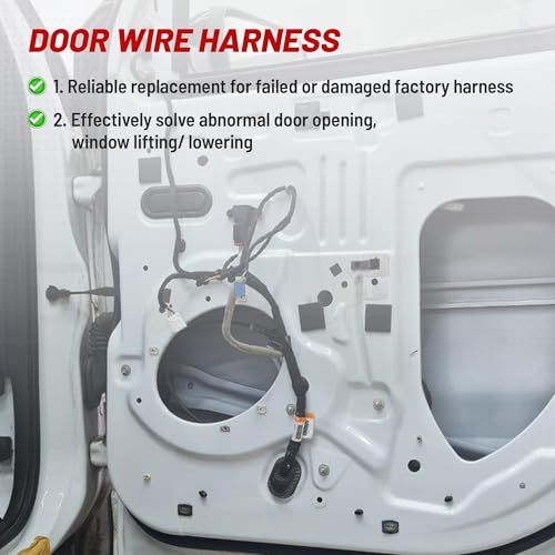 RED WOLF سلك توصيل باب خلفي RED WOLF لسيارة دودج رام 1500/2500/3500 من 2002-2010 موصل سلك توصيل باب خلفي للسائق والراكب استبدال 645-506 6051931AA 56051931AB 56051694AA - Image 2