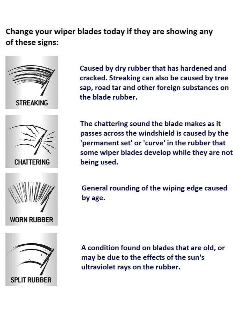 3 اكس ار 3xr 2 قطع مساحات زجاج السيارة 18" 450mm. مجموعة مساحات عالية الجودة عالمية - Image 5
