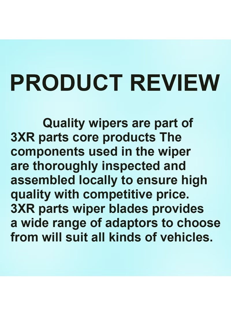 3 اكس ار 3xr 2 قطع مساحات زجاج السيارة 18" 450mm. مجموعة مساحات عالية الجودة عالمية - Image 4