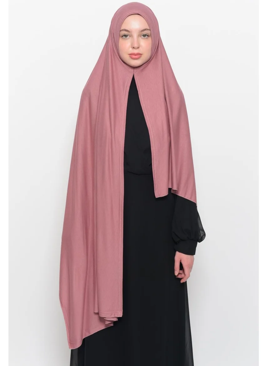 التوبة Ready Practical Interlocking Luxury Organic Plain Combed Cotton Shawl Cross Aligned - Dusty Rose