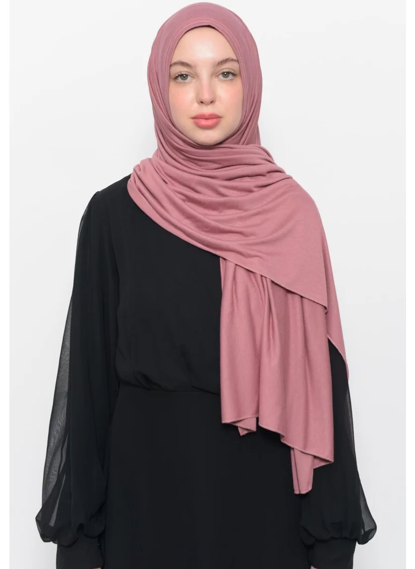 التوبة Ready Practical Interlocking Luxury Organic Plain Combed Cotton Shawl Cross Aligned - Dusty Rose
