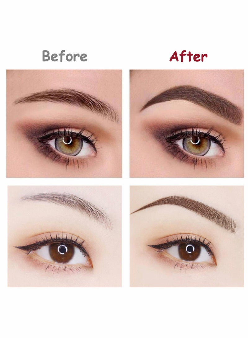 KASTWAVE Dark Brown Eyebrow Pen, 3 Pcs Waterproof 4 Point Eyebrow Pencil - Image 4