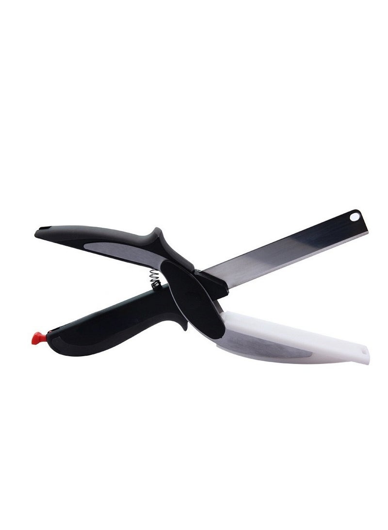 Vegetable Shears Chopping Board Scissors Spring Shears Two In One - Image 1