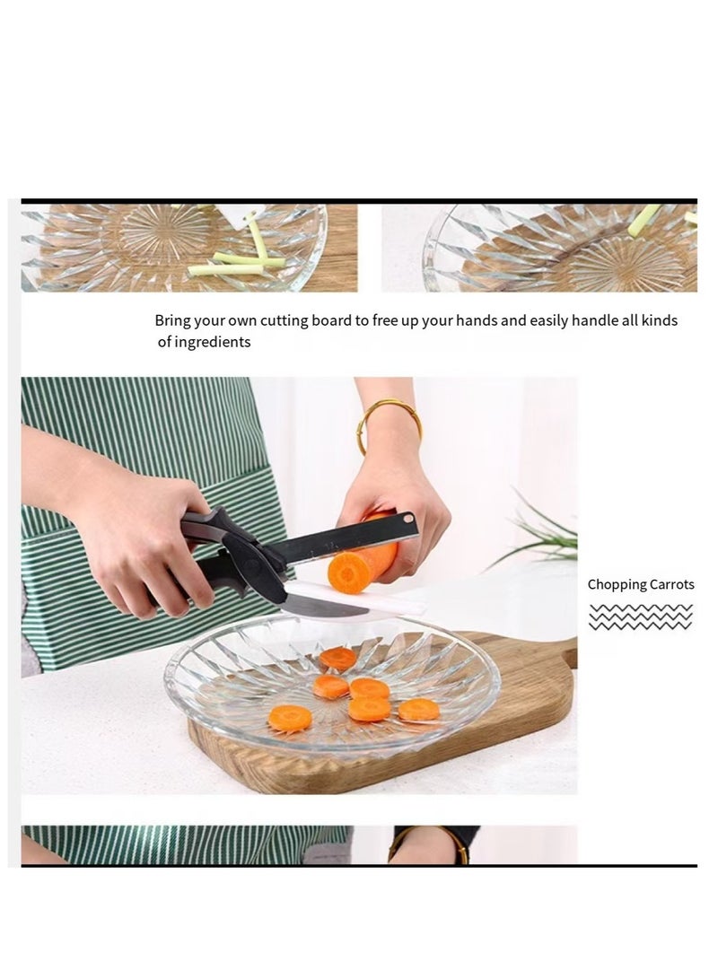 Vegetable Shears Chopping Board Scissors Spring Shears Two In One - Image 3