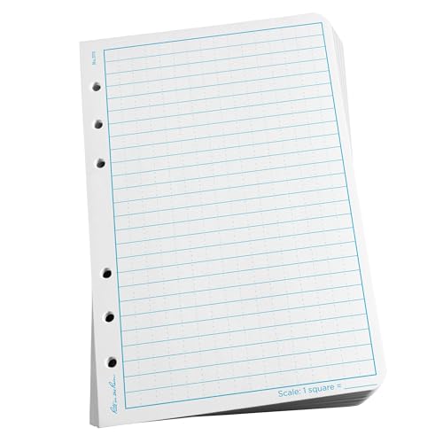 Rite In The Rain Weatherproof Loose Leaf Paper, 4.625" x 7", 32# White, Universal Pattern, 100 Sheet Pack (No. 372) - Image 1