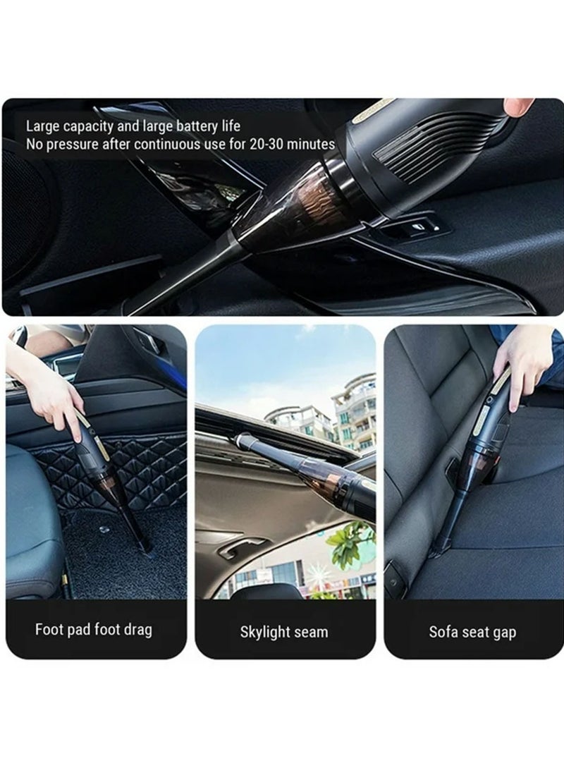teyoza Cordless Car Vacuum Cleaner, 12000Pa Strong Cyclone Suction Household Handheld, Wireless Mini Vacuum Cleaners, Rechargeable Hoover for Home, Cars, and Pet  - Image 2