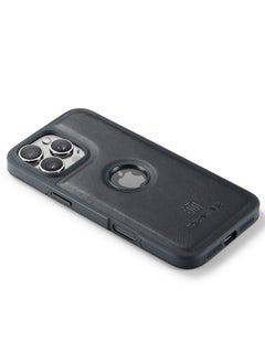 DGMING Case Cover Premium Leather Back with Logo CutOut Shockproof Compatible with Iphone 16 Pro Max (Black)  - Image 3