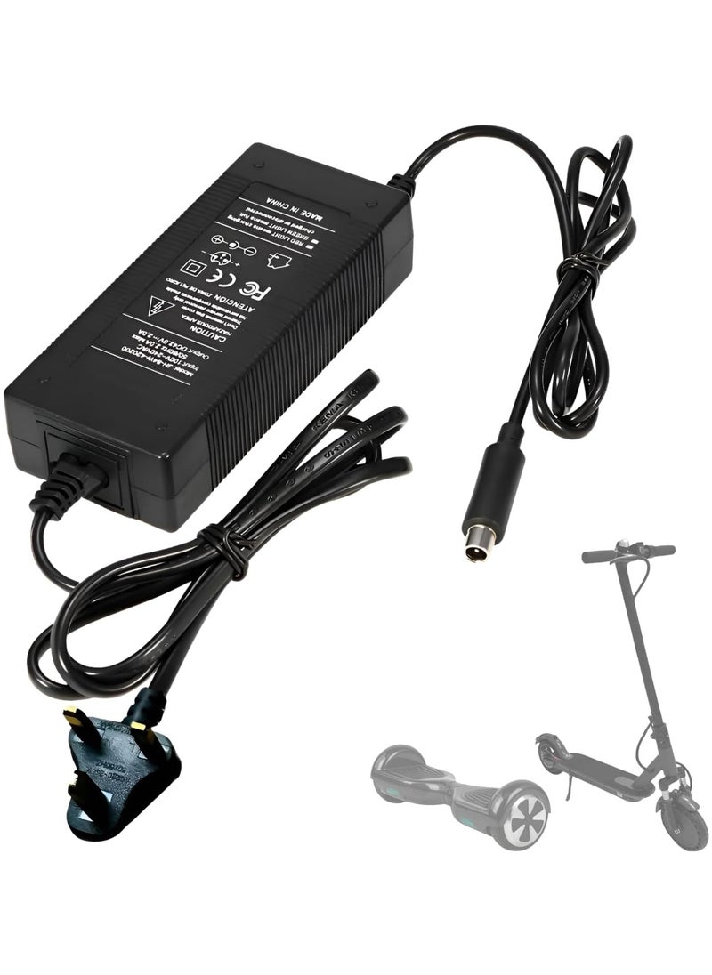 ELTRAZONE Electric Skateboard Battery Charger for M365 and Electric Scooter M365 – Replacement 42V 2A Power Supply Adapter – Fast & Safe Charging with Overcharge Protection – Compact, Durable, and Compatible with M365 Models for Daily Use - Image 1