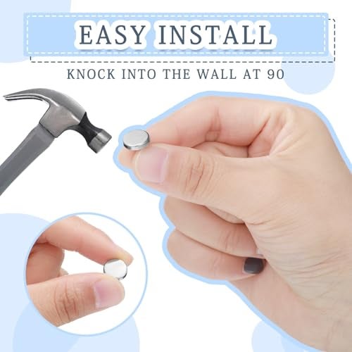 Shimeyao 30 Pieces Push Pins, Metal Thumb Tacks for Picture Photo Hanging, Wall Pins for Board Posters Bulletin Maps, Wall Tack for Office Home Decorative - Image 3