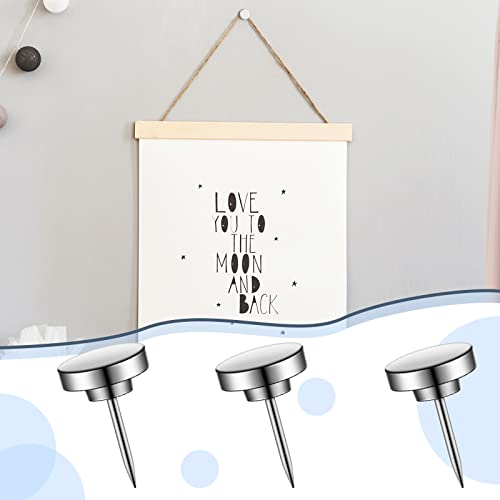 Shimeyao 30 Pieces Push Pins, Metal Thumb Tacks for Picture Photo Hanging, Wall Pins for Board Posters Bulletin Maps, Wall Tack for Office Home Decorative - Image 4