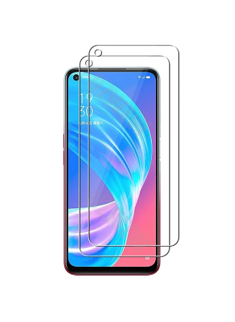 Super 2 Pieces  Tempered Glass Screen Protector Clear Designed For Oppo A72 5G Full Screen Coverage And Bubble Free - Image 1