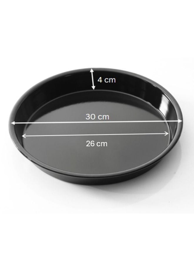 Easy Cooking Aluminium Non-Stock Round Baking Pan Black 30cm - Image 4