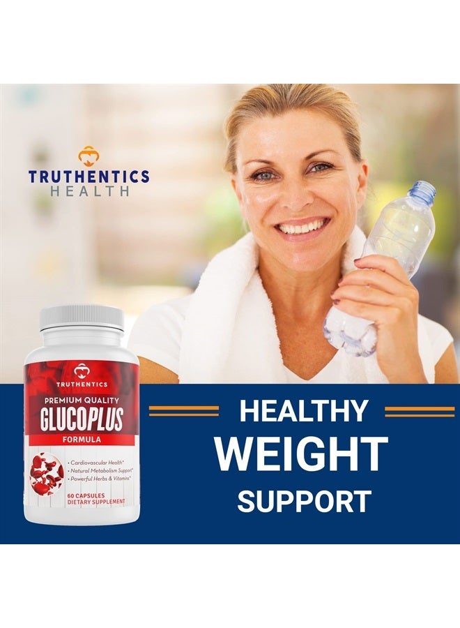 TRUTHENTICS جلوكوبلس - 20 عشبة، فيتامينات ومعادن مع القرفة، الكروم، حمض ألفا ليبويك، المغنيسيوم - خالي من الجلوتين، غير معدل وراثيًا - 60 كبسولة - Image 5