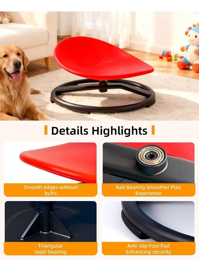 L&E Spinning Chair for Autistic Kids, Sensory Swivel Chair, 220LBS Weight Capacity, Training Body Coordination, Indoor and Outdoor Sensory Toy for Children with ADHD/Autism - Image 4
