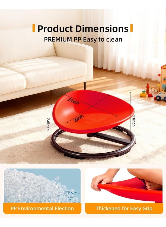 L&E Spinning Chair for Autistic Kids, Sensory Swivel Chair, 220LBS Weight Capacity, Training Body Coordination, Indoor and Outdoor Sensory Toy for Children with ADHD/Autism - Image 3