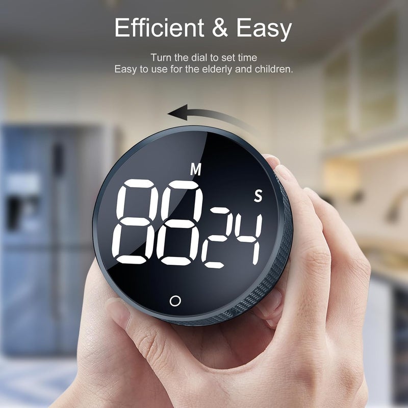 AVINIA Digital Kitchen Timers, Visual timers Large LED Display Magnetic Countdown Countup Timer for Classroom Cooking Fitness Baking Studying Teaching, Easy for Kids and Seniors - Image 3