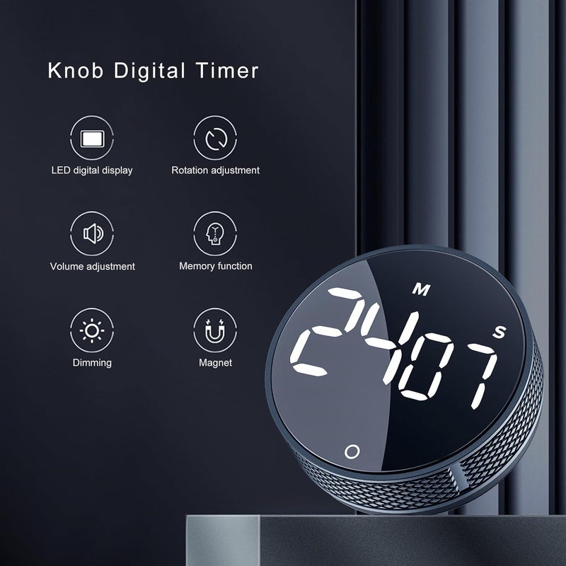 AVINIA Digital Kitchen Timers, Visual timers Large LED Display Magnetic Countdown Countup Timer for Classroom Cooking Fitness Baking Studying Teaching, Easy for Kids and Seniors - Image 2