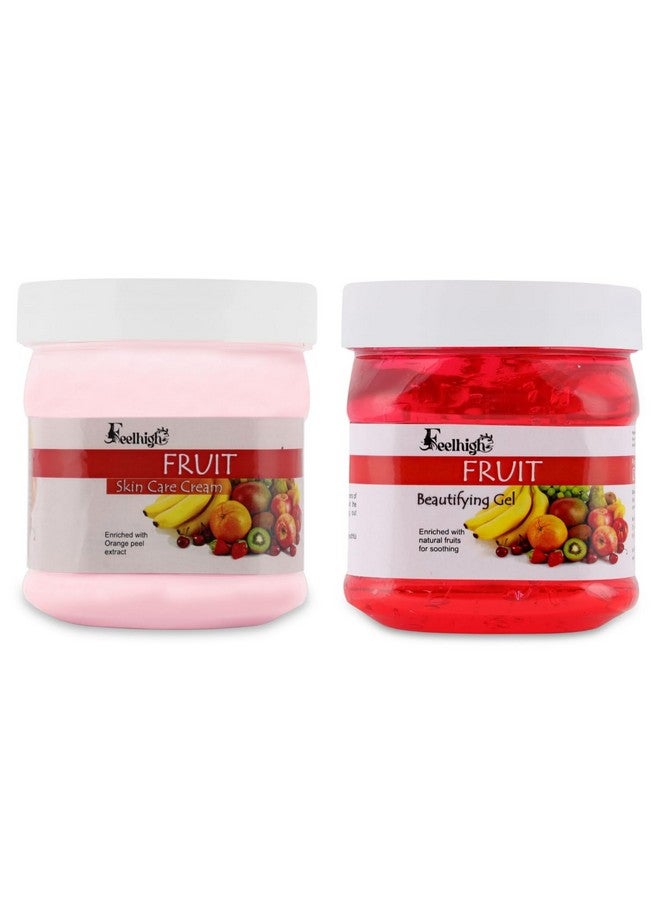 Feelhigh Face And Body Fruit Nourshing Cream 500gm And Fruit Skin Purifying Gel 500gm All Skin type of usage - Image 1