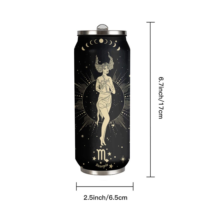 tatamonkey Scorpio Constellation Tumbler Zodiac Mens Womens Stainless Steel Tumblers Astrology Fans Birthday Gifts Coffee Sublimation Mugs Car Cup - 17 OZ - Image 2