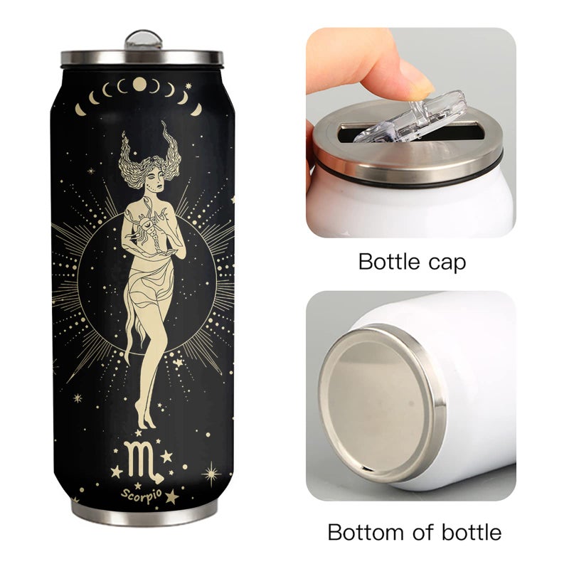 tatamonkey Scorpio Constellation Tumbler Zodiac Mens Womens Stainless Steel Tumblers Astrology Fans Birthday Gifts Coffee Sublimation Mugs Car Cup - 17 OZ - Image 3