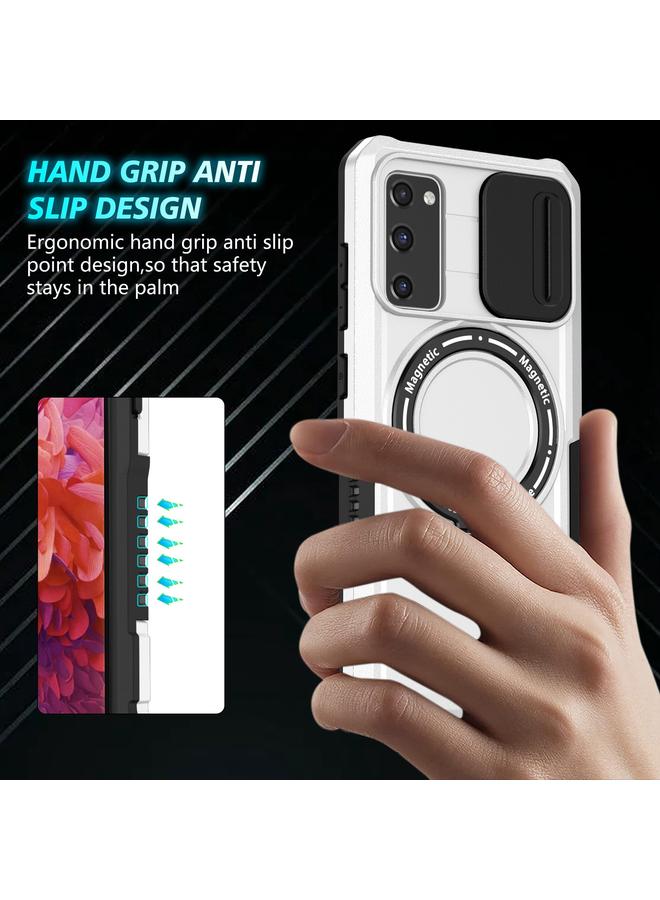 S-TOP Case For Samsung Galaxy S20 FE Sliding Camshield Magsafe Holder TPU Hybrid PC Phone Case - Image 2