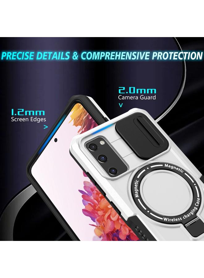 S-TOP Case For Samsung Galaxy S20 FE Sliding Camshield Magsafe Holder TPU Hybrid PC Phone Case - Image 3