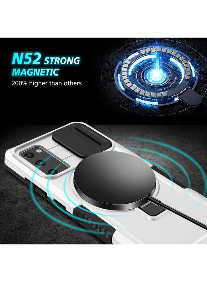 S-TOP Case For Samsung Galaxy S20 FE Sliding Camshield Magsafe Holder TPU Hybrid PC Phone Case - Image 4
