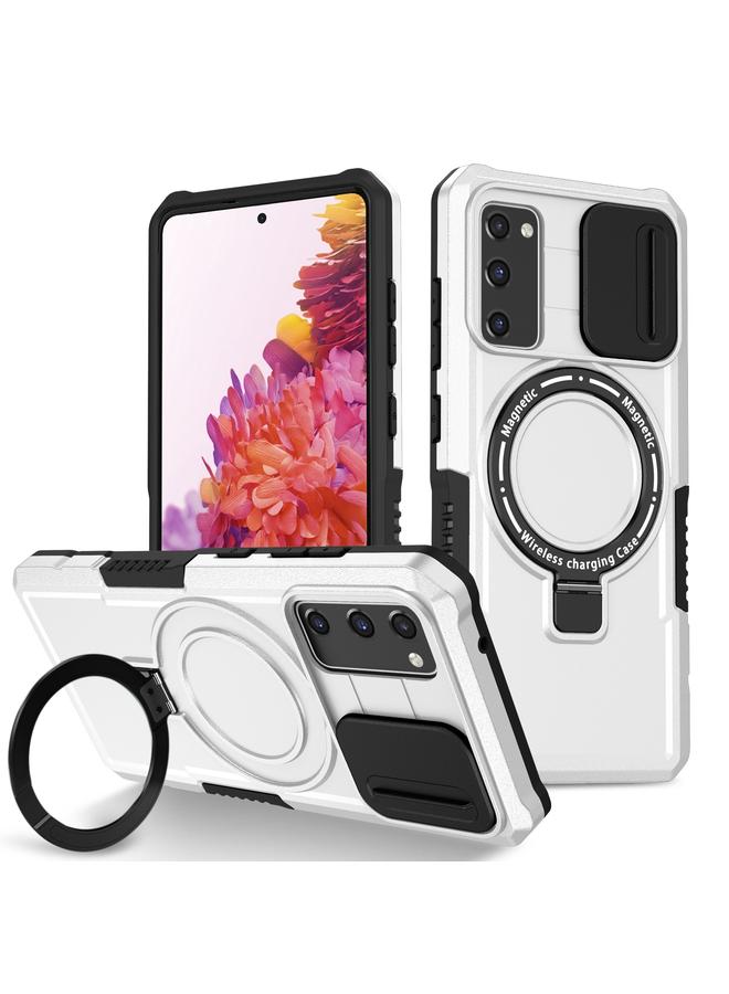 S-TOP Case For Samsung Galaxy S20 FE Sliding Camshield Magsafe Holder TPU Hybrid PC Phone Case - Image 1