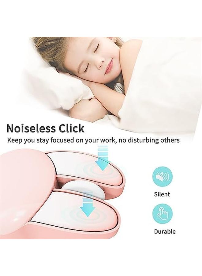 erorex Wireless Silent Mouse Rabbit Designs 2.4G Slim Cordless Mice Opatical Mouse Wireless For Chromebook Pc Laptop Notebook Pink  - Image 5