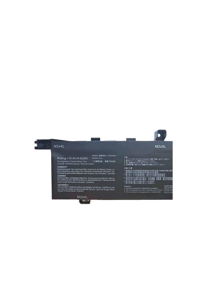 Terabyte C42N1846 C42N1846-1 Laptop Battery Replacement for Asus ZenBook Pro Duo UX581 UX581G UX581GV UX581LV UX581GV-XB94T UX581GV-H2003T BP9901U UX581LV-BP1911U UX581LV-H2014R Series(15.4V 62Wh) - Image 2