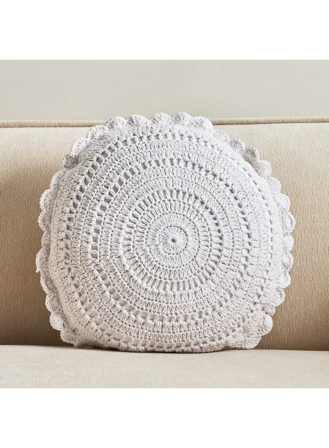 Home Box White Haven Velin Croatia Stripe Round Filled Cushion 40 x 40 cm