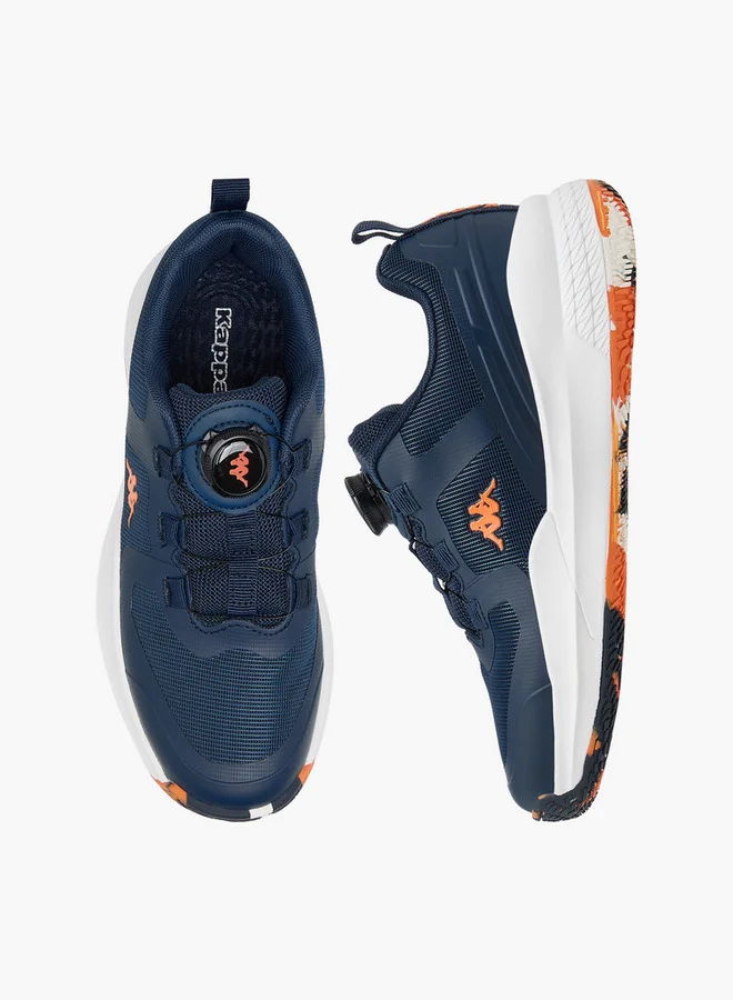 Kappa Boys' Logo Print Sports Shoes with Rotating Buckle Closure