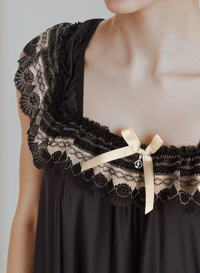 Splash FAV Lace Trim Bridal Night Dress with Thongs