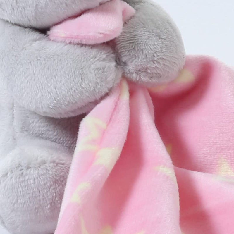 CREVENT Cozy Plush Baby Security Blanket Loveys for Baby Girls with Animal Face, Baby Shower/Birthday Gifts for Newborns Infant Toddler (Hugging Bunny) - Image 4