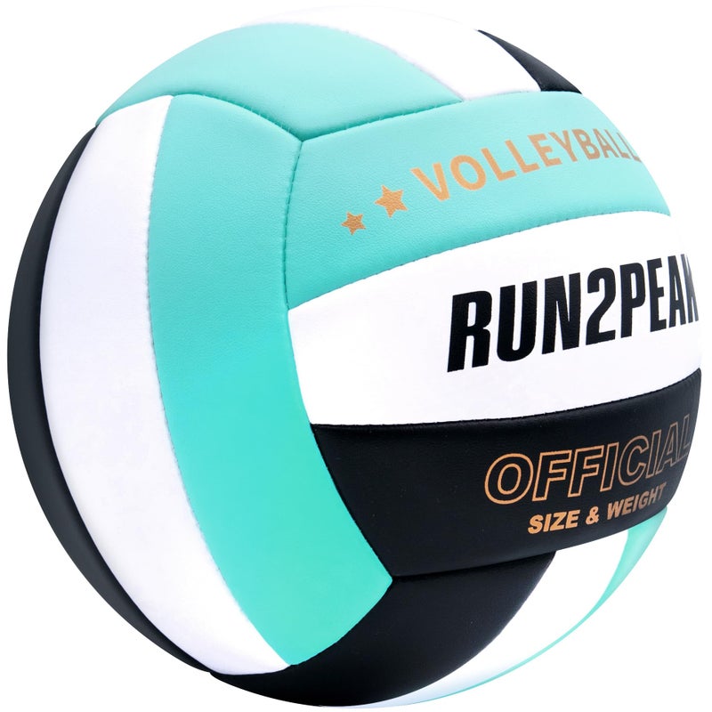 RUN2PEAK Soft Volleyball Ball Official Size 5 Volleyballs for Indoor Outdoor Beach Pool Game Play for Youth Teen Team Beginners Professional PU Leather Training Practice Volley Balls - Image 5